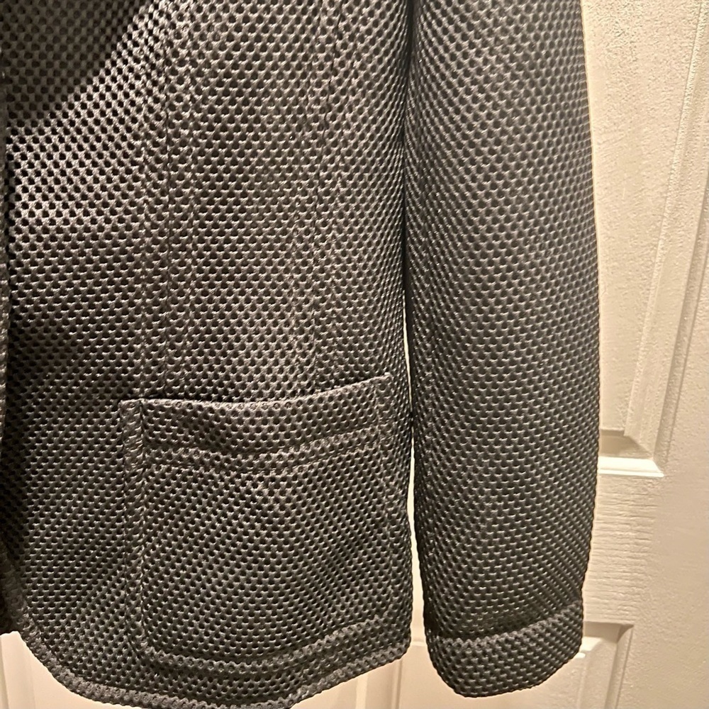 𝅺escada Black Open Knit & Mesh Blazer. Sz 40. Made in Croatia.